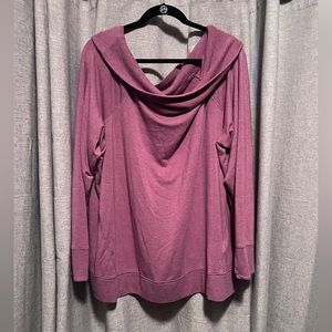 Cozy cowl neck/off the shoulder sweater - Athleta - 3x